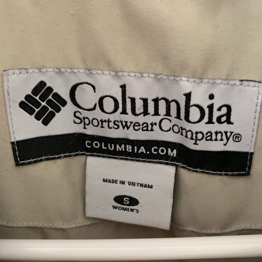 Small Columbia Quilted Zip Up Tan Winter Snow Coat - Picture 2 of 8